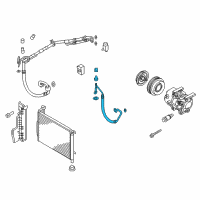 OEM Kia Optima Air Conditioner Refrigerant Discharge Hose Diagram - 97762D5000