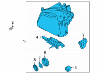 OEM Hyundai Tucson LAMP ASSY-HEAD, RH Diagram - 92102-CW100