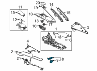 OEM 2022 Chevrolet Corvette Latch Diagram - 84854316