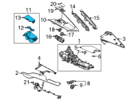 OEM 2022 Chevrolet Corvette Cup Holder Diagram - 84888132