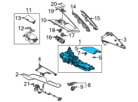 OEM 2021 Chevrolet Corvette Console Base Diagram - 84631892