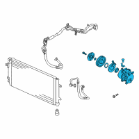 OEM 2014 Hyundai Accent Compressor Assembly Diagram - 97701-1R000