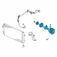 OEM 2013 Hyundai Accent Compressor Assembly Diagram - 97701-1R000