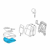 OEM 2022 Toyota 4Runner Seat Cushion Pad Diagram - 71502-60340