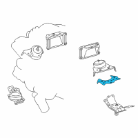 OEM Toyota Sequoia Lower Bracket Diagram - 12316-0S010