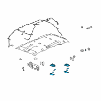 OEM 2013 Chevrolet Suburban 1500 Lamp Asm-Dome & Reading *Light Cashmere Diagram - 25850223