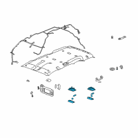 OEM Cadillac Escalade EXT Lamp Asm-Dome & Reading *Light Cashmere Diagram - 25850223