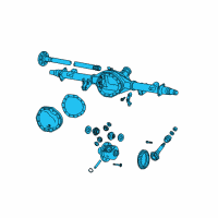 OEM 2004 Dodge Ram 2500 Axle-Service Rear Diagram - 5127636AE