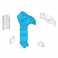 OEM Lexus HS250h Exhaust Manifold Converter Sub-Assembly Diagram - 25051-28320