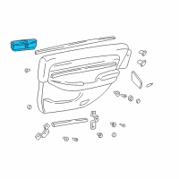 OEM 2005 Hyundai XG350 Rear Power Window Sub Switch Assembly, Left Diagram - 93581-39000-LK