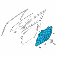 OEM Hyundai Elantra GT Front Left-Hand Door Module Panel Assembly Diagram - 82471-G3000