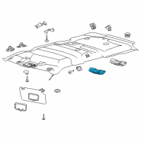 OEM 2019 Ford Explorer Reading Lamp Assembly Diagram - BB5Z-13776-AU