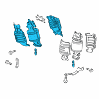 OEM 2020 Honda Odyssey Converter Assembly, Front Primary Diagram - 18180-5MR-A01
