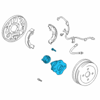 OEM 2001 Toyota Prius Hub & Bearing Diagram - 42450-47020