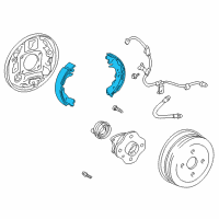 OEM 2000 Toyota Celica Rear Shoes Diagram - 04495-47010