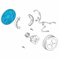 OEM 2003 Toyota Prius Backing Plate Diagram - 47044-20140