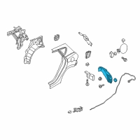 OEM 2013 Hyundai Accent Rear Wheel Guard Assembly, Left Diagram - 86821-1R200