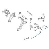 OEM 2014 Hyundai Accent Catch Assembly-Fuel Filler Door Diagram - 81590-0U200