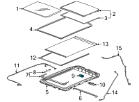 OEM GMC Yukon Window Shade Motor Diagram - 84686584