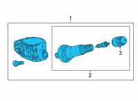 OEM Chevrolet Silverado 2500 HD Tire Pressure Sensor Diagram - 13528563