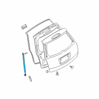 OEM Nissan Quest Stay Assembly - Back Door, RH Diagram - 90450-ZM70B