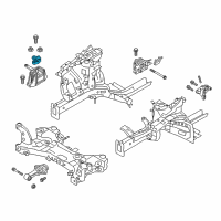 OEM 2019 Kia Niro EV Support Engine Mounting Bracket Diagram - 21825G2000