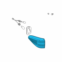 OEM Lexus Lens & Body, Rear Combination Lamp Diagram - 81551-0E021