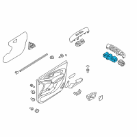 OEM Hyundai Power Window Switch Diagram - 93571-2S000