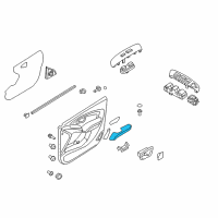 OEM 2012 Hyundai Tucson Front Door Armrest Assembly Left Diagram - 82710-2S000-MBS