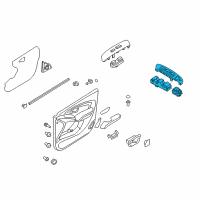 OEM Hyundai Power Window Main Switch Assembly Diagram - 93570-2S110-9P