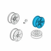 OEM 2014 Chevrolet Equinox Wheel, Alloy Diagram - 22863506