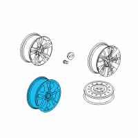 OEM 2015 Chevrolet Equinox Wheel, Alloy Diagram - 23104858