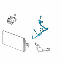 OEM 2012 Chevrolet Impala AC Tube Diagram - 23400788