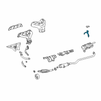 OEM 2000 Toyota Corolla Muffler & Pipe Bracket Diagram - 17570-16040