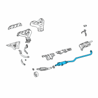 OEM 2001 Toyota Corolla Center Pipe Diagram - 17420-0D050