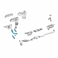 OEM 1998 Toyota Corolla Front Pipe Diagram - 17410-0D010