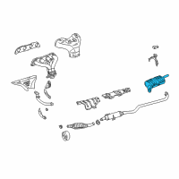 OEM Toyota Corolla Muffler & Pipe Diagram - 17430-0D050