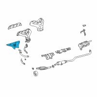 OEM 1998 Toyota Corolla Heat Shield Diagram - 17168-22010