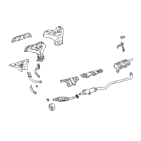 OEM 2000 Toyota Corolla Converter Clamp Diagram - 17452-16160