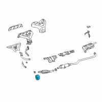 OEM 1999 Toyota Corolla Center Pipe Mount Cushion Diagram - 17565-0D010