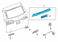 OEM 2022 GMC Acadia Applique Diagram - 84727555