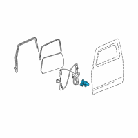 OEM 2008 Hummer H3 Motor, Rear Side Door Window Regulator Diagram - 15869735