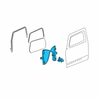 OEM 2009 Hummer H3 Window Regulator Diagram - 25939268