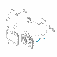 OEM 2006 Lexus LS430 Hose Or Pipe(For Radiator Reserve Tank) Diagram - 16377-50040