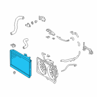 OEM 2001 Lexus LS430 Radiator Assembly Diagram - 16400-50251