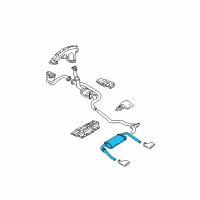 OEM 1993 Chevrolet Camaro Exhaust Muffler Assembly (W/ Tail Pipe) Diagram - 10289836