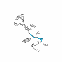 OEM 1996 Chevrolet Camaro Exhaust Pipe Assembly Diagram - 10279024