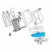 OEM 2014 Chevrolet Volt Seat Cushion Pad Diagram - 22807427