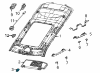 OEM Jeep Wagoneer Support-Visor Diagram - 6MX32SD4AB