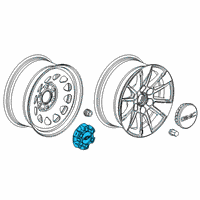 OEM GMC Sierra 1500 Center Cap Diagram - 23378302